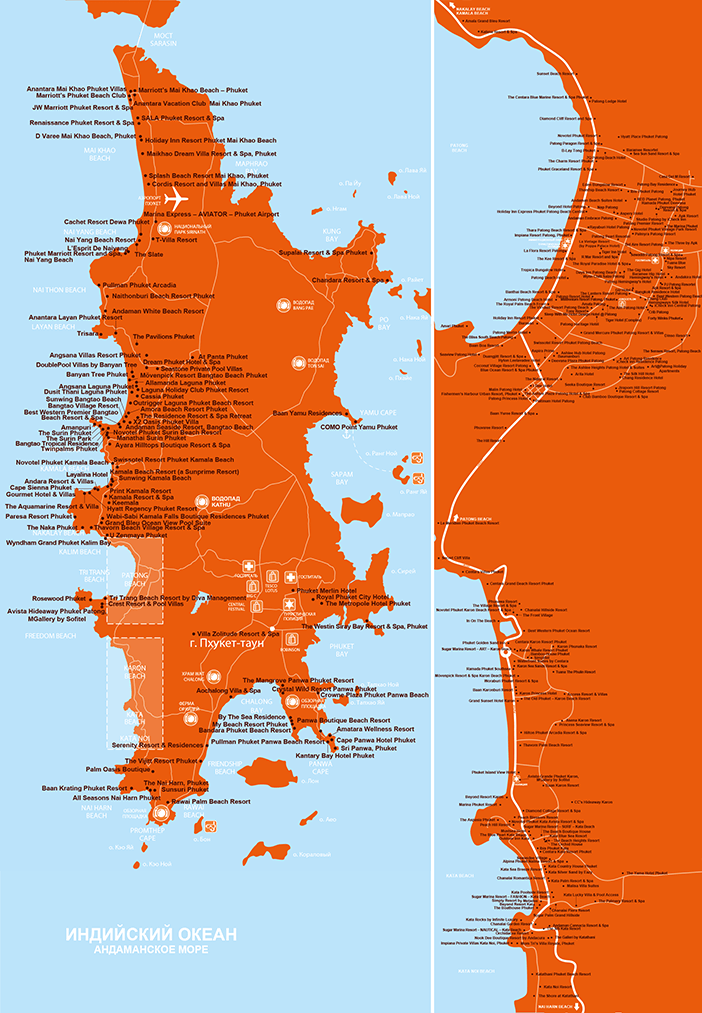 Карта острова Пхукет