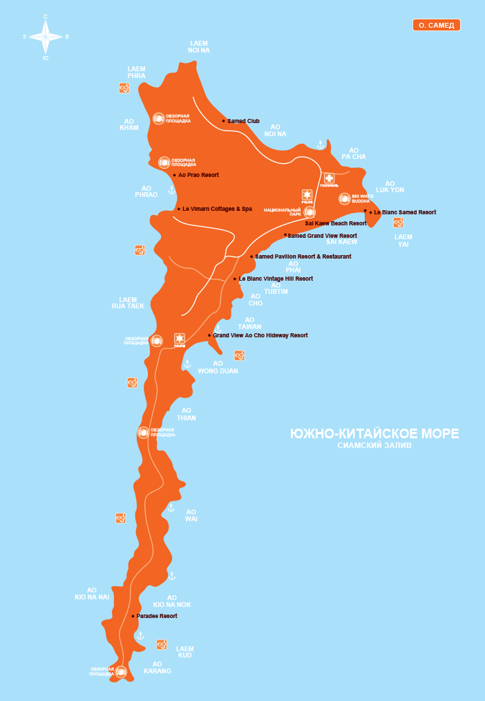 Map of Koh Samed
